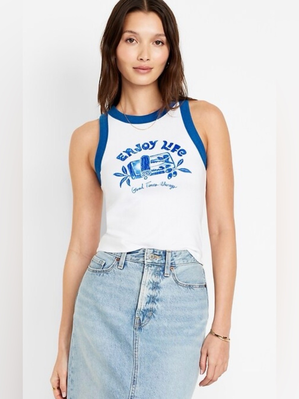 Old Navy Enjoy Life Graphic Tank Top